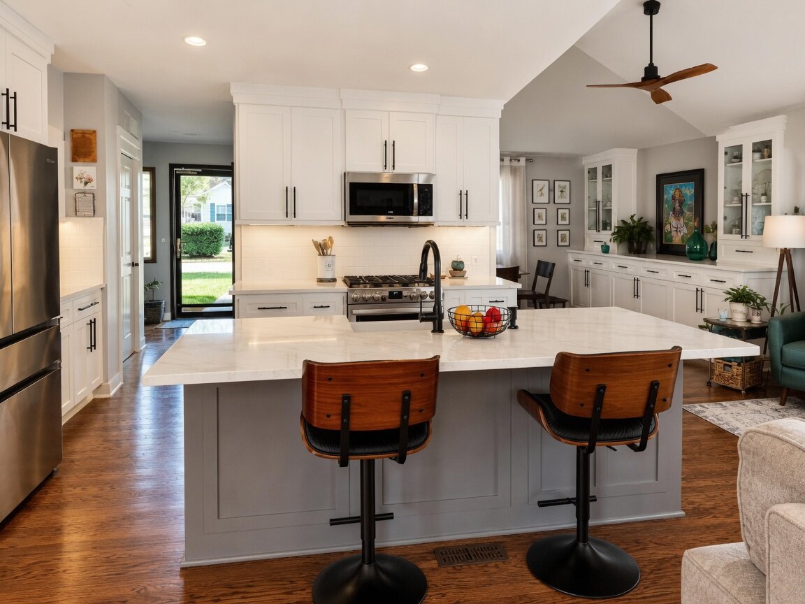 Custom remodeled kitchen by DeLoa & Sons